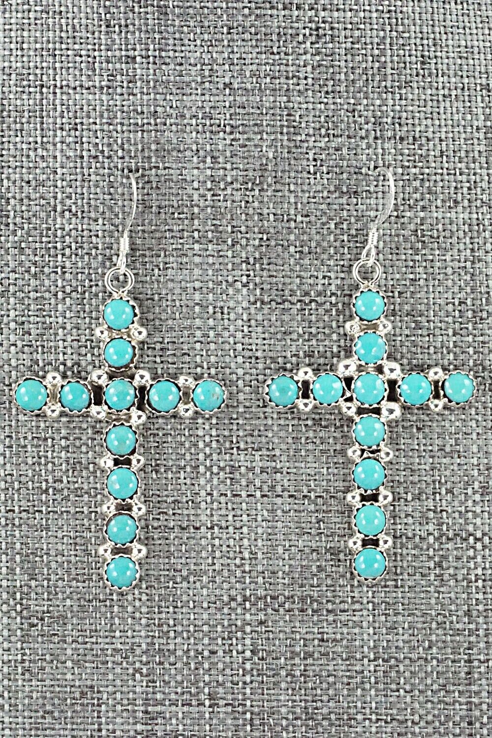Turquoise and Sterling Silver Earrings - Roberta Begay