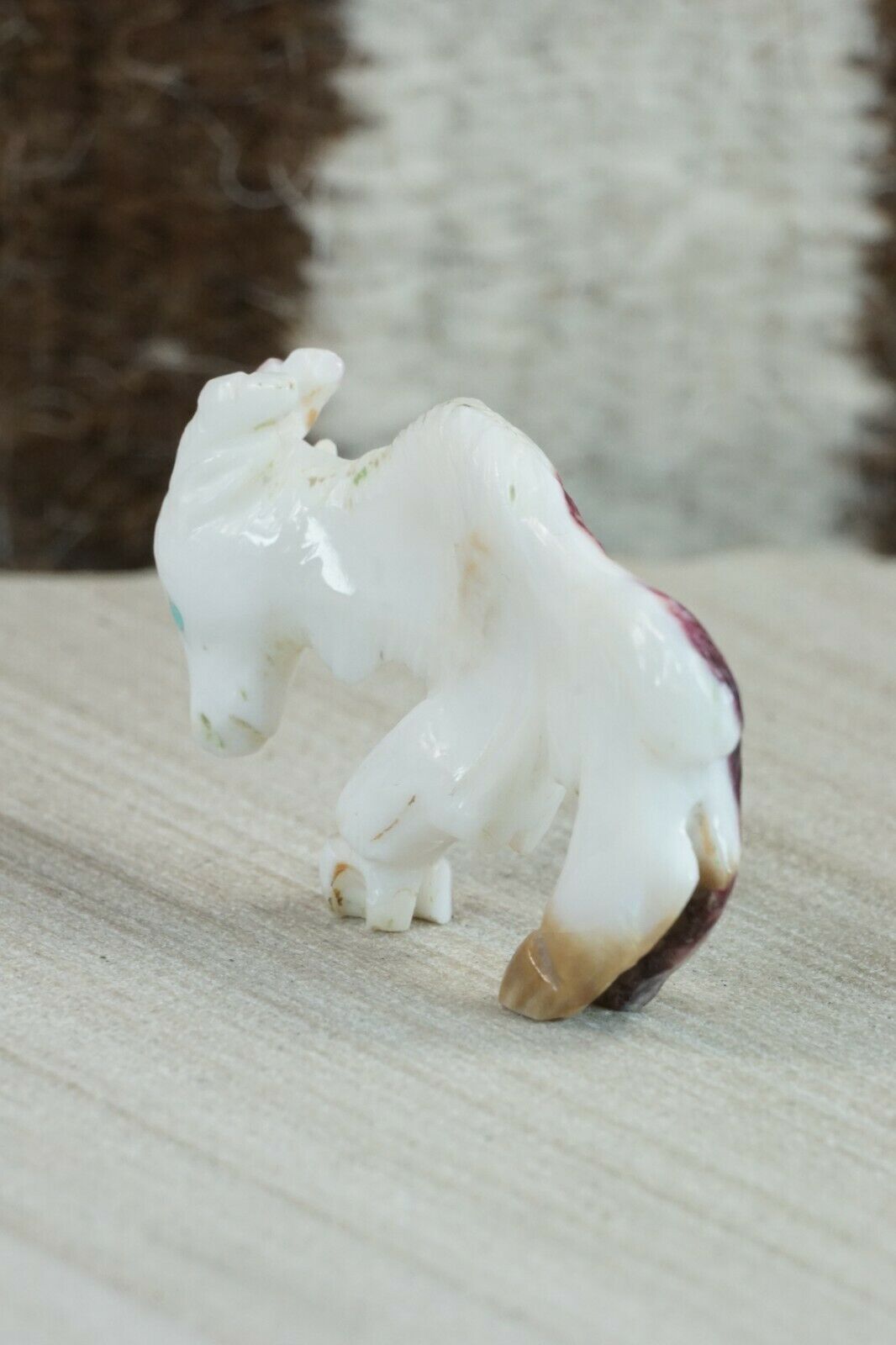 Spiny Oyster Goat Zuni Fetish Carving - Jonas Hastito