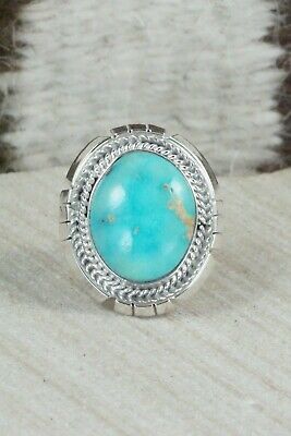 Turquoise & Sterling Silver Ring - Samuel Yellowhair - Size 6
