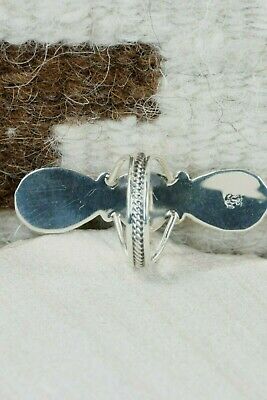 Navajo Turquoise & Sterling Silver Ring - Bucky Berlin - Size 9.25