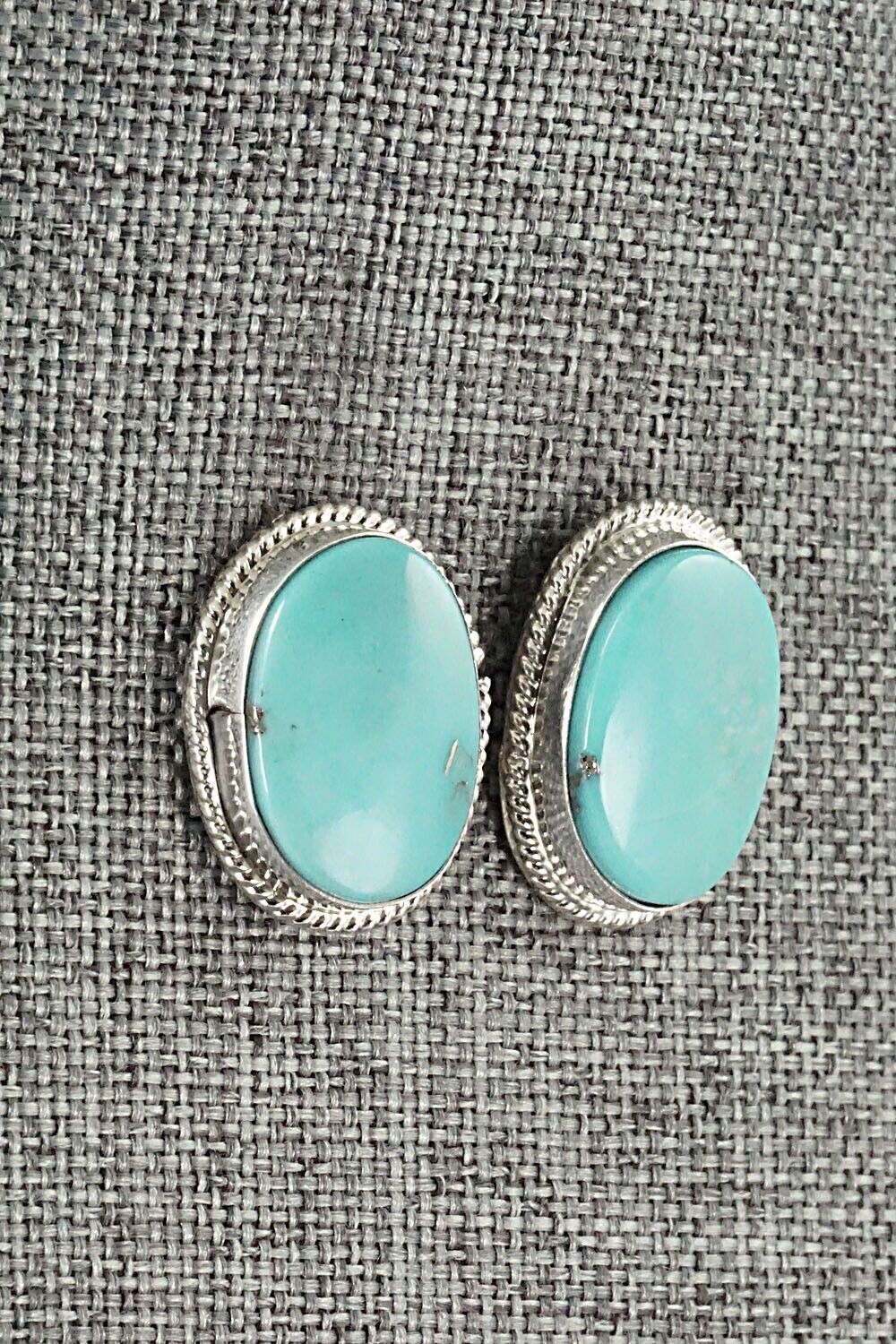 Turquoise & Sterling Silver Earrings - Verley Betone