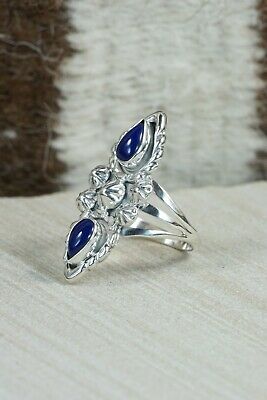 Navajo Lapis and Sterling Silver Ring - Danny Kenneth - Size 5.5