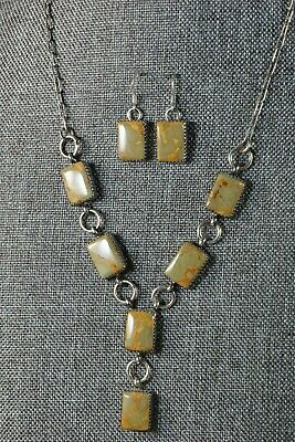 Navajo Turquoise Necklace and Earrings Set - Native American - High Lonesome Trading