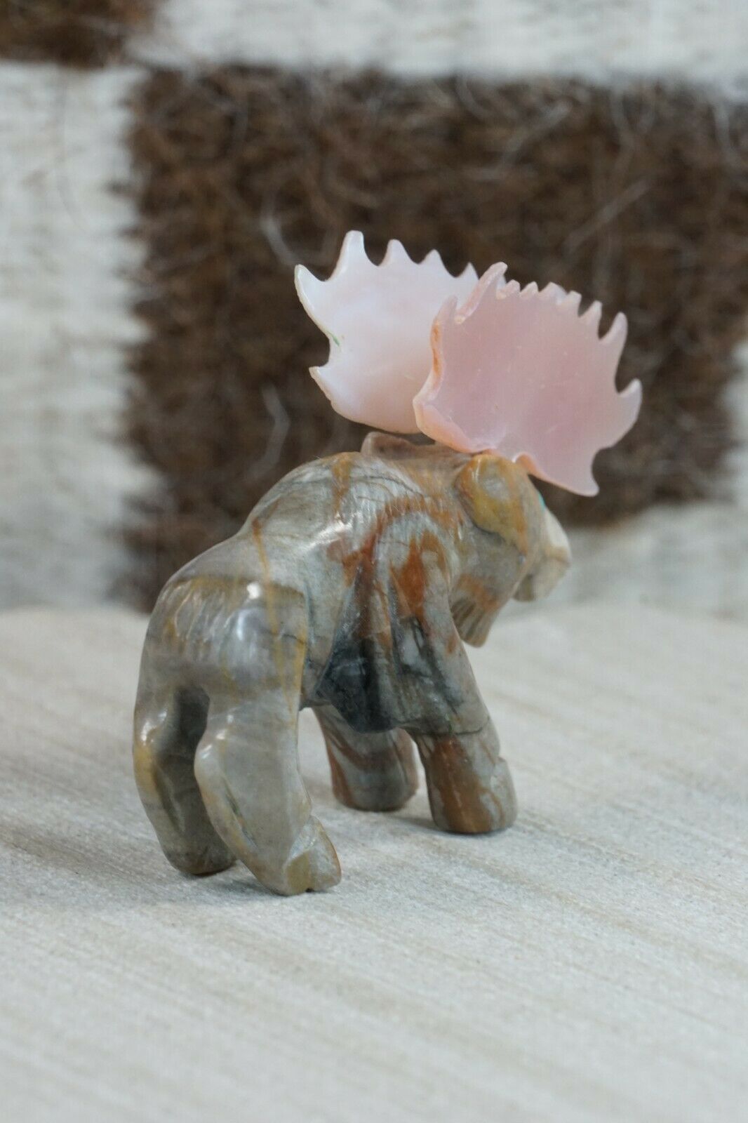 Moose Zuni Fetish Carving - Jonas Hastito