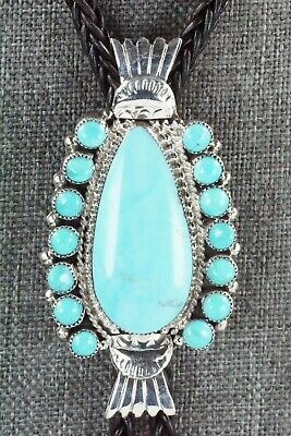 Turquoise & Sterling Silver Bolo Tie - Annette Martinez