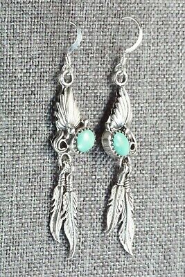 Turquoise & Sterling Silver Earrings - Etta Larry