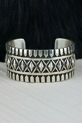 Navajo Sterling Silver Bracelet - Elvira Bill - High Lonesome Trading