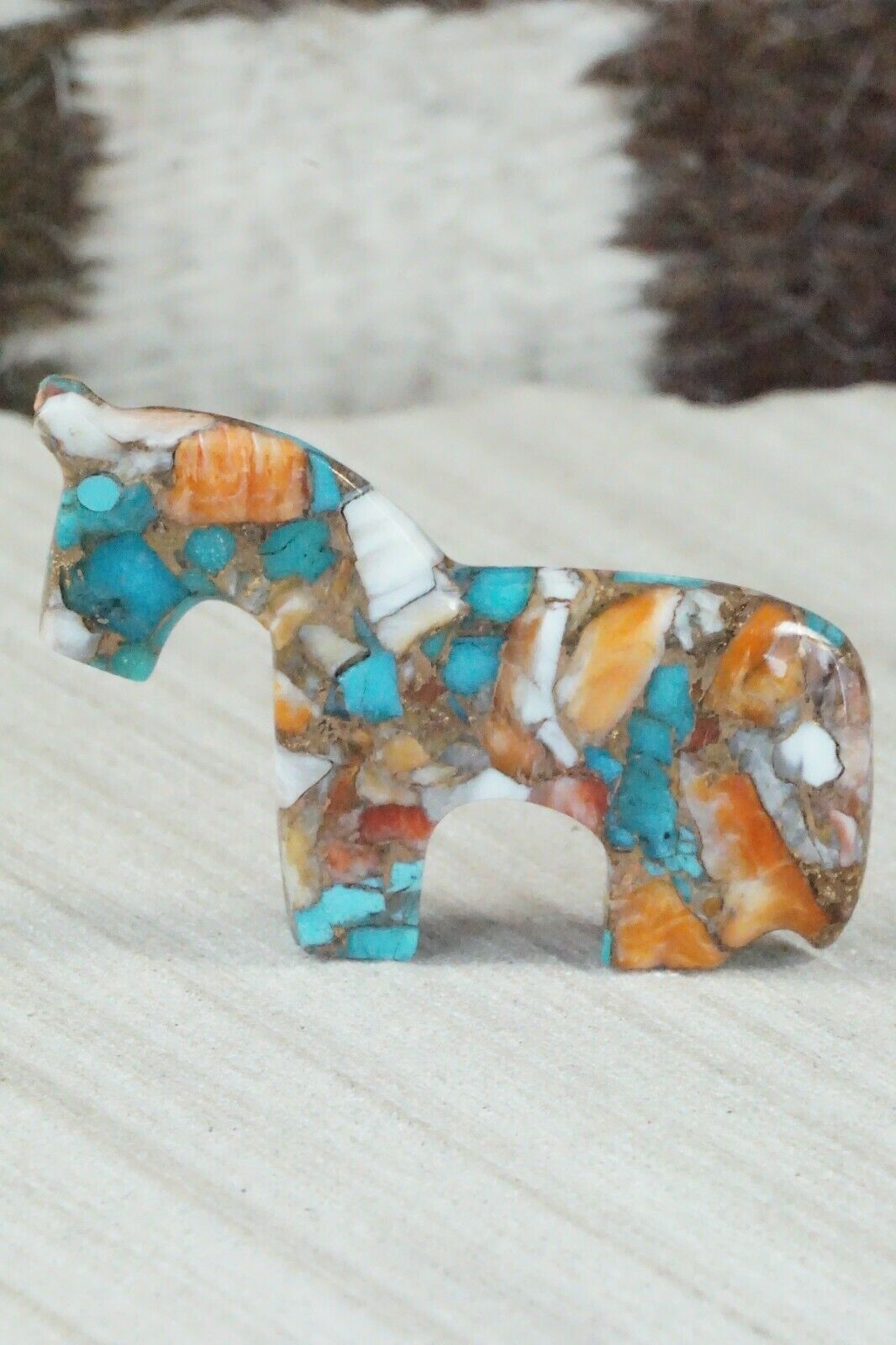 Horse Zuni Fetish Carving - Bernard Laiwakete