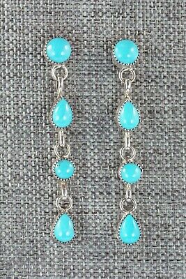 Turquoise & Sterling Silver Necklace and Earrings - JH Etsitty