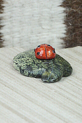 Ladybug Zuni Fetish Carving - Reynold Lunasee