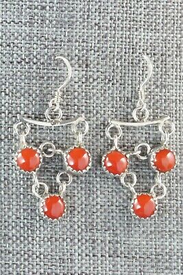 Coral & Sterling Silver Necklace and Earrings - Anthony Skeets
