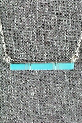 Turquoise & Sterling Silver Necklace - MaDerral Kallestewa - High Lonesome Trading
