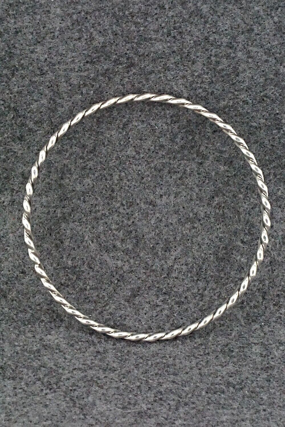 Sterling Silver Bangle Bracelet - Elaine Tahe
