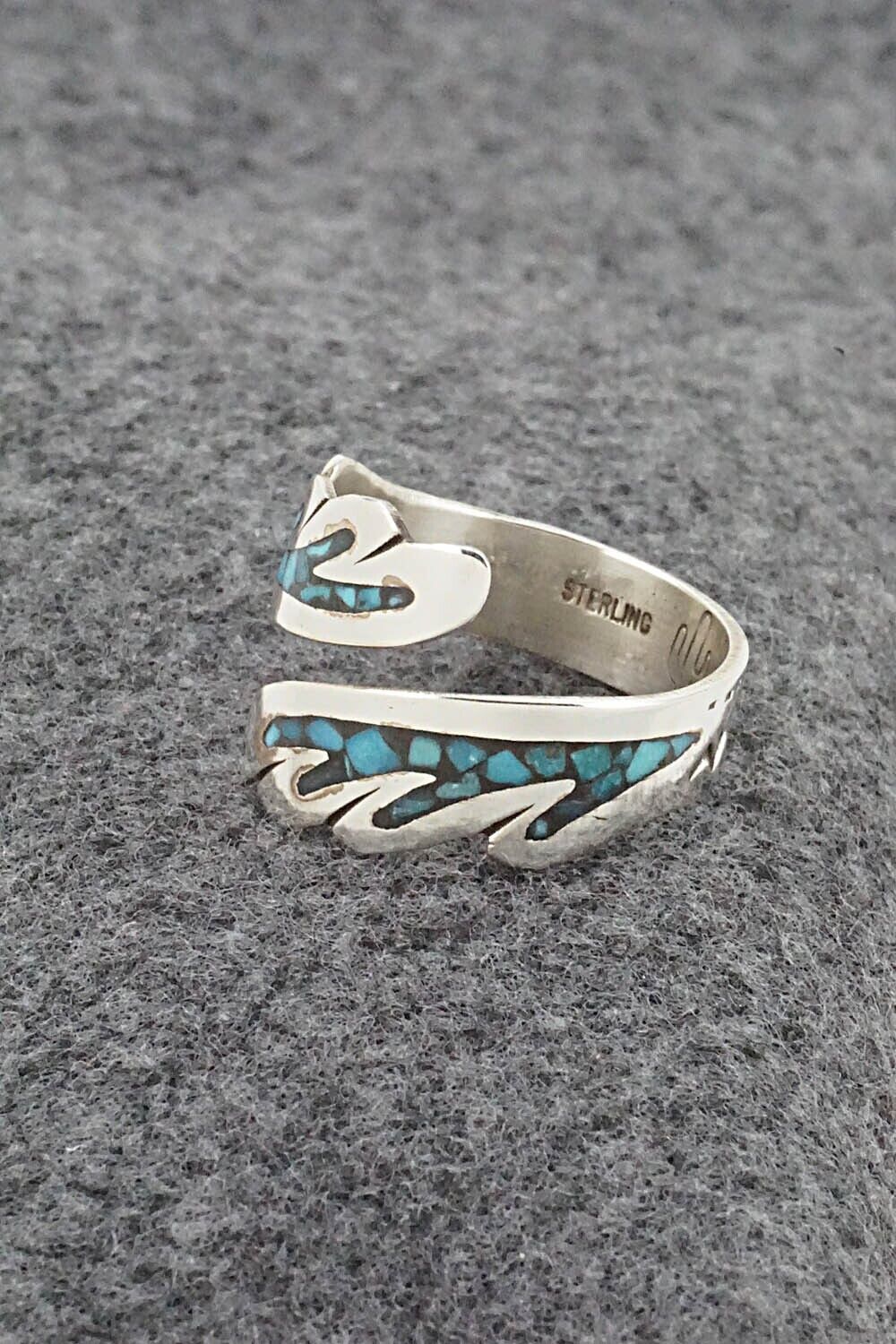 Turquoise & Sterling Silver Ring - Jolene Yazzie - Size 9.5