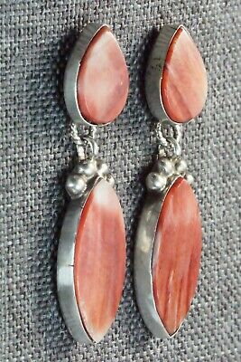Spiny Oyster and Sterling Silver Earrings - Selina Warner