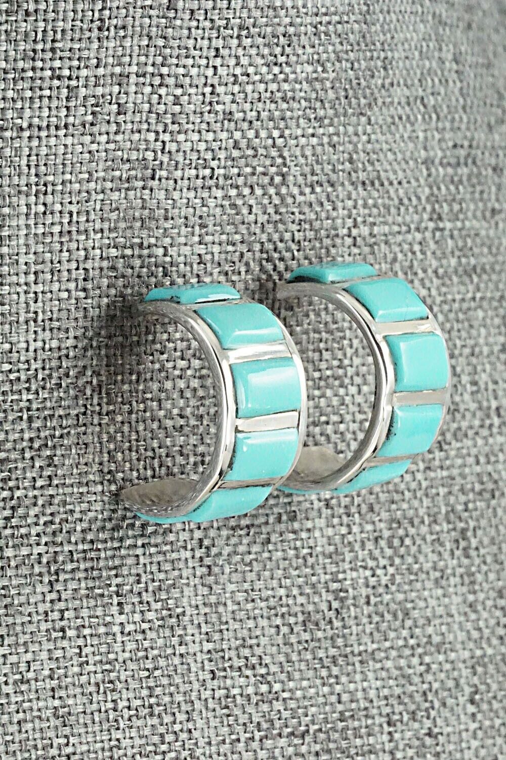 Turquoise & Sterling Silver Earrings - Lloyd Kanesta