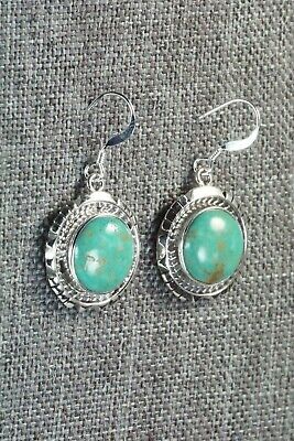 Turquoise & Sterling Silver Earrings - Amos Begay