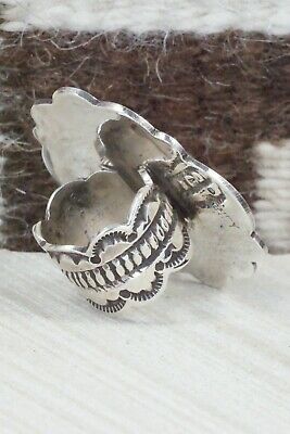 Turquoise and Sterling Silver Ring - Leonard Maloney - Size 6.5