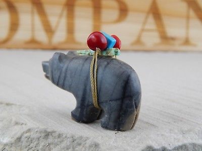 Bear Zuni Fetish Carving - Douglas Martza - High Lonesome Trading