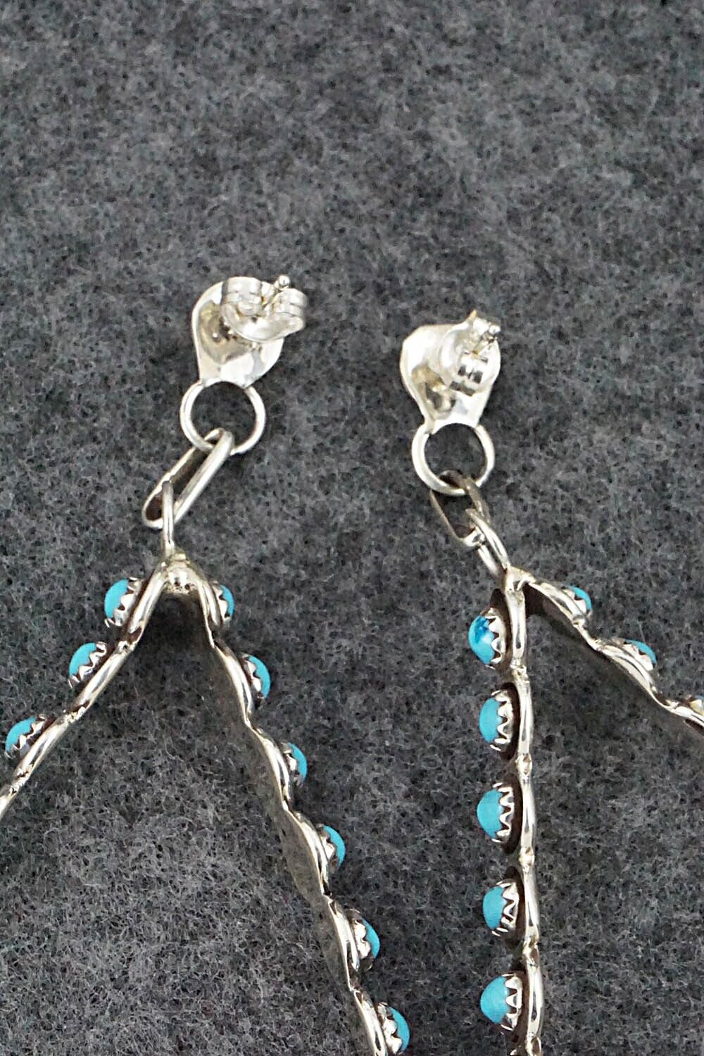 Turquoise & Sterling Silver Earrings - Florenda Lonasee