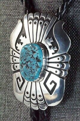 Turquoise & Sterling Silver Bolo Tie - Richard Singer