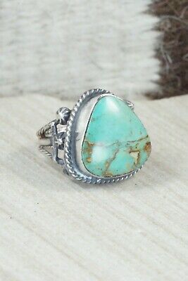 Turquoise & Sterling Silver Ring - Samuel Yellowhair - Size 6.5
