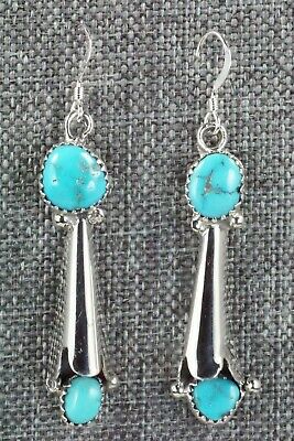 Turquoise & Sterling Silver Earrings - Roger Pino
