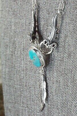 Turquoise & Sterling Silver Necklace - Lee Shorty