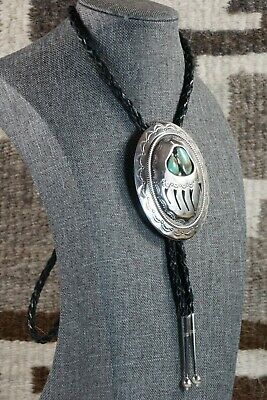 Navajo Turquoise & Sterling Silver Bolo Tie - Wilbert Muskett Sr.