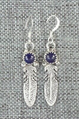 Lapis and Sterling Silver Earrings - Navajo