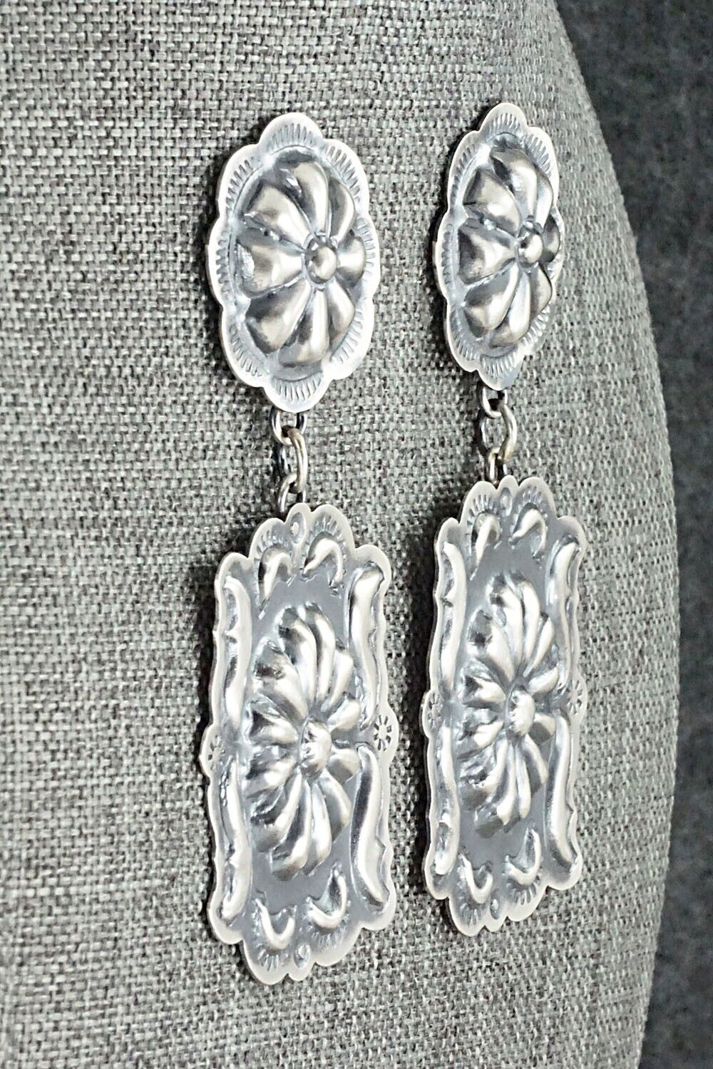Sterling Silver Earrings - Tim Yazzie
