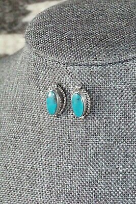 Navajo Turquoise and Sterling Silver Earrings - Bucky Belin
