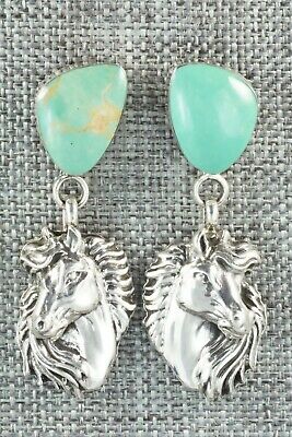 Kingman Turquoise & Sterling Silver Earrings - Sheena Jack