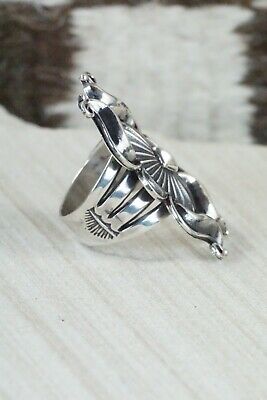 Navajo Sterling Silver Ring - Derrick Gordon - Size 7.5