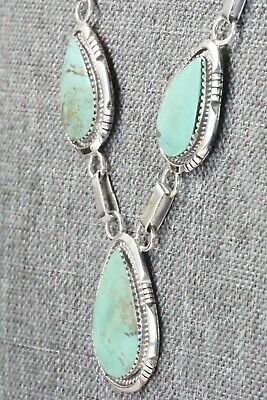 Turquoise & Sterling Silver Necklace and Earrings - Tom Lewis