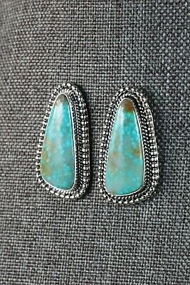 Navajo Turquoise and Sterling Silver Earrings - Annissa Martinez