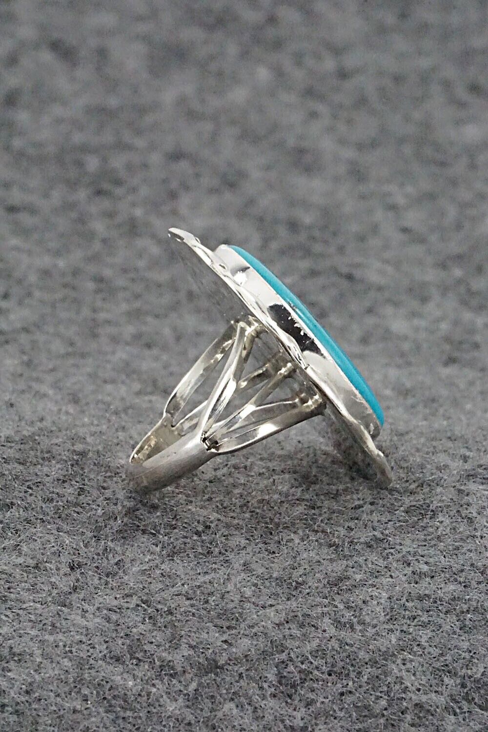 Turquoise & Sterling Silver Ring - Samuel Yellowhair - Size 5.5