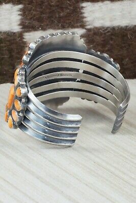 Spiny Oyster & Sterling Silver Bracelet - Anthony Skeets