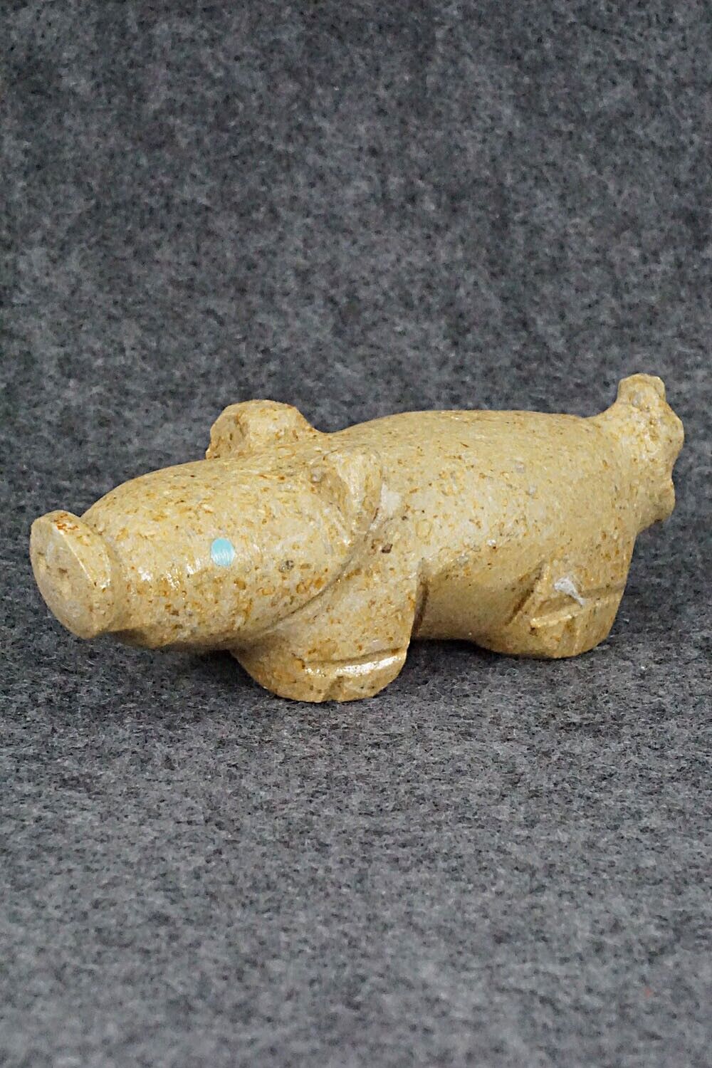Pig Zuni Fetish Carving - Louise Ponchuella