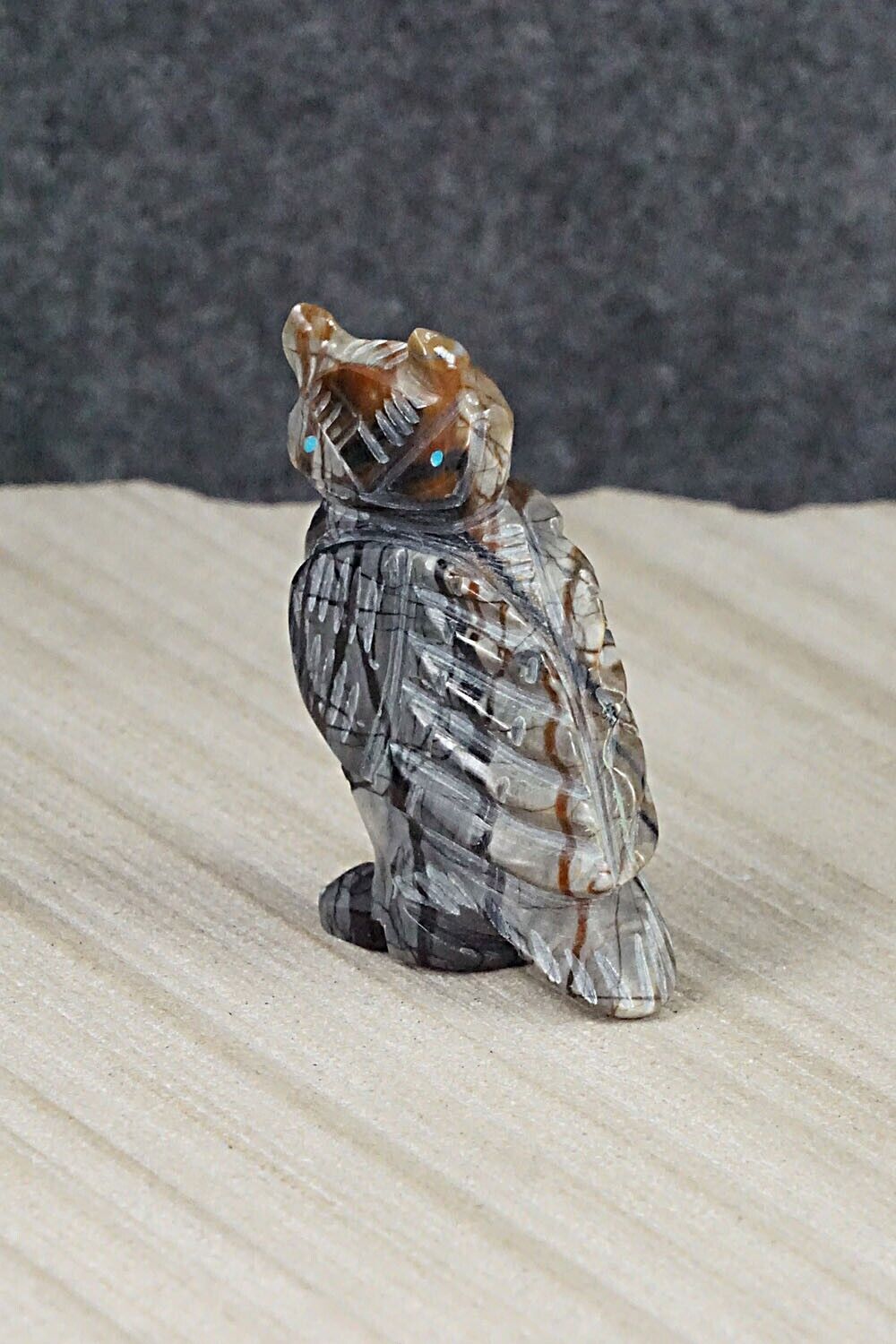 Owl Navajo Fetish Carving - Albert Livingston