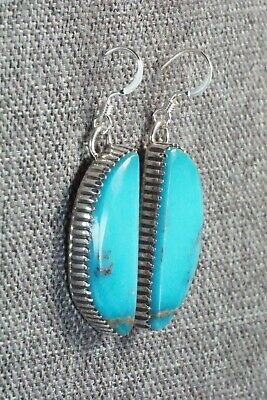 Turquoise & Sterling Silver Earrings - Alvin Joe