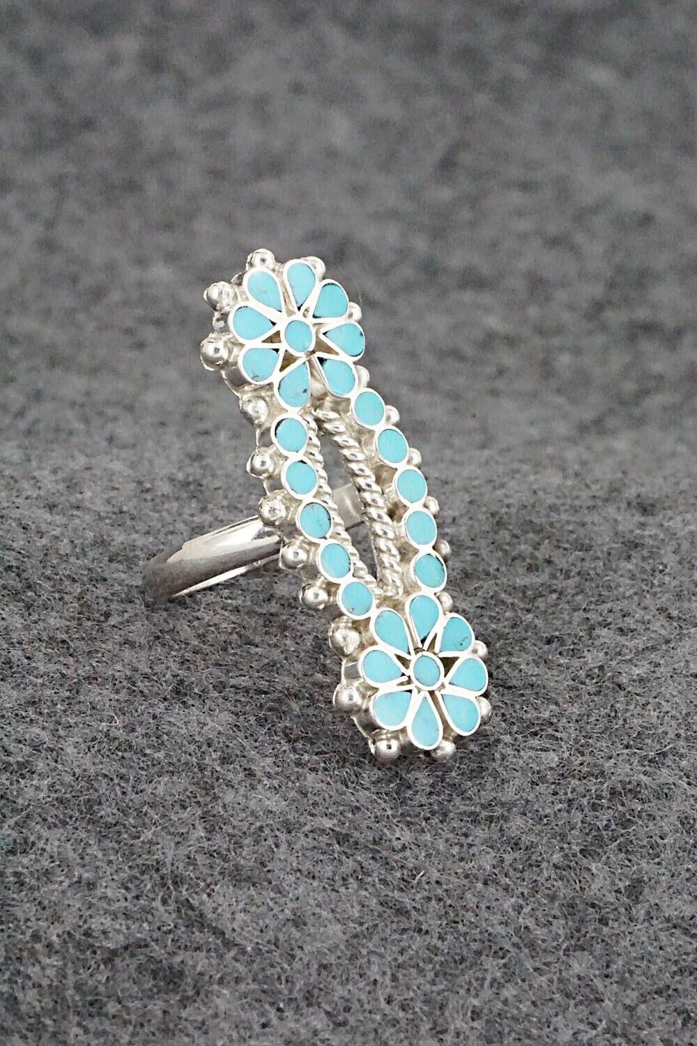 Turquoise & Sterling Silver Ring - Michelle Peina - Size 6