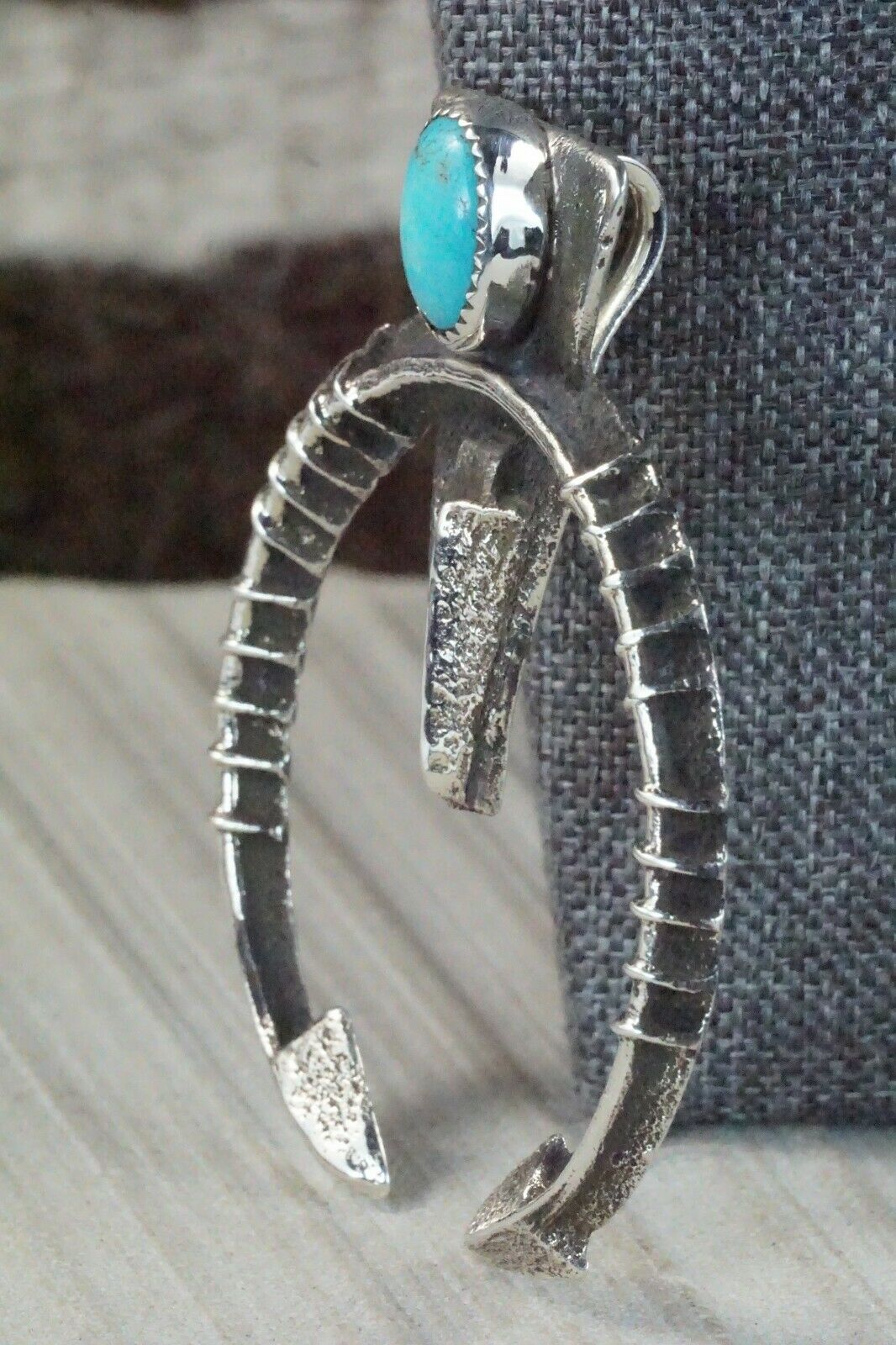 Turquoise and Sterling Silver Naja Pendant - Delbert Arviso