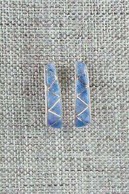 Lapis & Sterling Silver Earrings - Eldrick Seoutewa