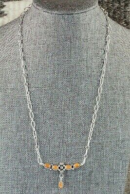 Spiny Oyster & Sterling Silver Necklace - Loretta Smith
