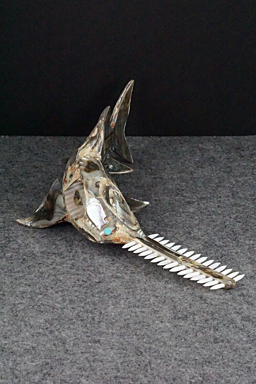 Sawfish Zuni Fetish Carving - Philbert Beyuka