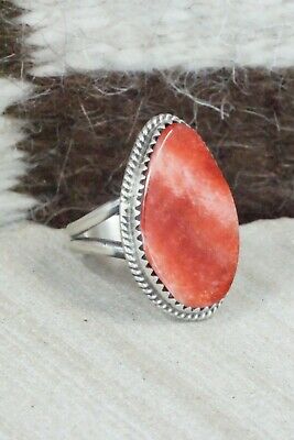Spiny Oyster and Sterling Silver Ring - Selina Warner - Size 6.25