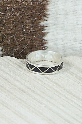 Onyx & Sterling Silver Ring - Roger Morgan - Size 6.5