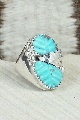 Turquoise & Sterling Silver Ring - Lyolita Tsattie - Size 6