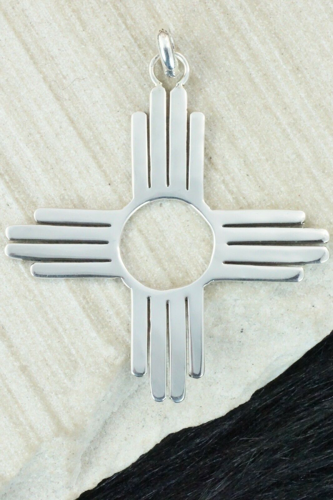 Sterling Silver Zia Pendant - Thomas Valencia